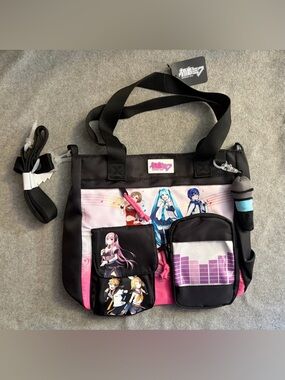 Hatsune Miku Group Crossbody Bag with Tote Handles